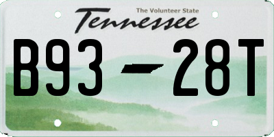 TN license plate B9328T