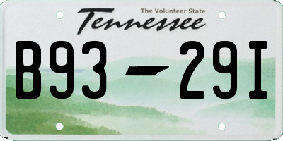 TN license plate B9329I