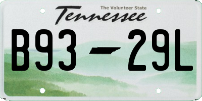 TN license plate B9329L
