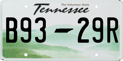 TN license plate B9329R