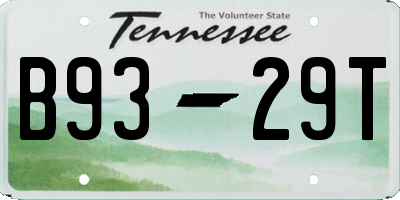 TN license plate B9329T
