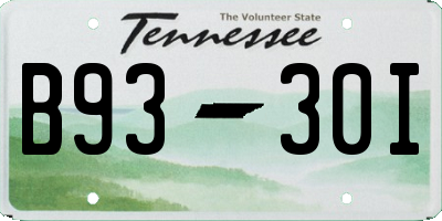 TN license plate B9330I