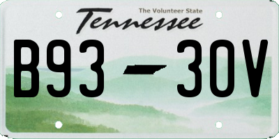 TN license plate B9330V