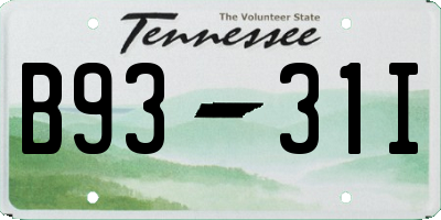 TN license plate B9331I