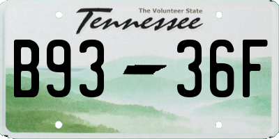 TN license plate B9336F