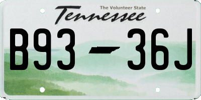TN license plate B9336J