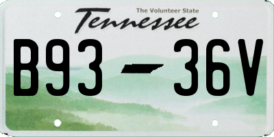 TN license plate B9336V