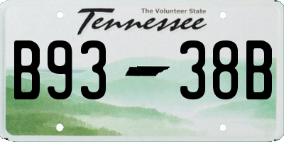 TN license plate B9338B