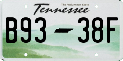TN license plate B9338F