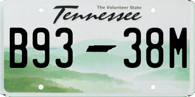 TN license plate B9338M