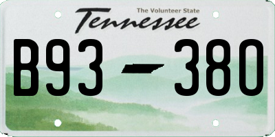 TN license plate B9338O