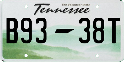 TN license plate B9338T