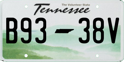 TN license plate B9338V