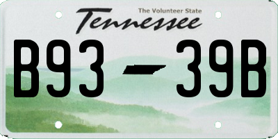TN license plate B9339B