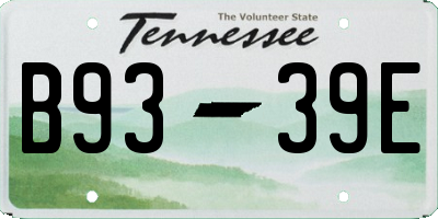 TN license plate B9339E