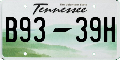 TN license plate B9339H