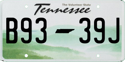 TN license plate B9339J