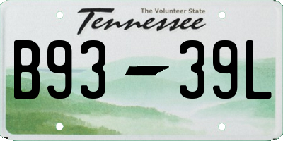 TN license plate B9339L