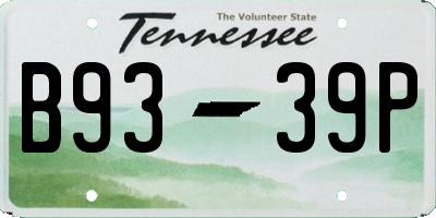 TN license plate B9339P