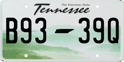TN license plate B9339Q