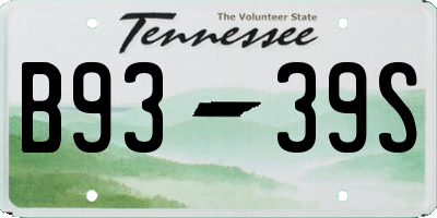 TN license plate B9339S