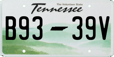 TN license plate B9339V