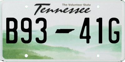 TN license plate B9341G
