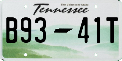 TN license plate B9341T
