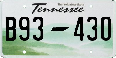 TN license plate B9343O