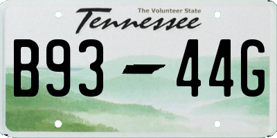 TN license plate B9344G