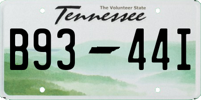 TN license plate B9344I