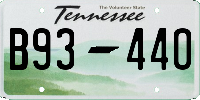 TN license plate B9344O