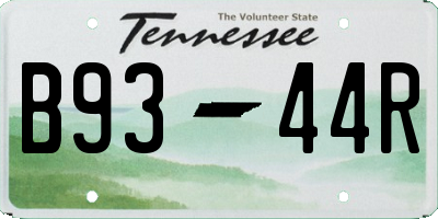 TN license plate B9344R