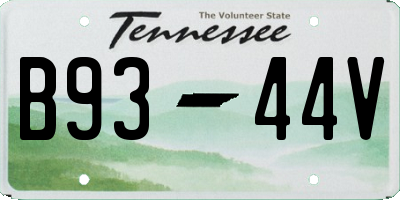 TN license plate B9344V