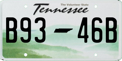 TN license plate B9346B