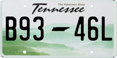 TN license plate B9346L