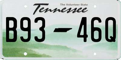 TN license plate B9346Q