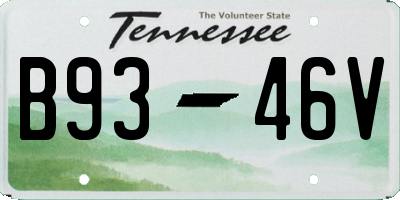 TN license plate B9346V