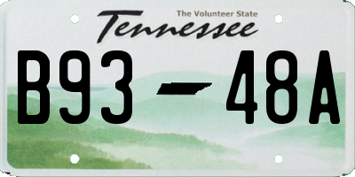 TN license plate B9348A