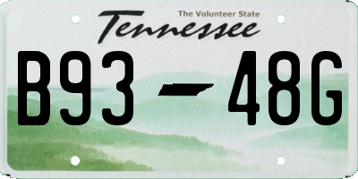 TN license plate B9348G