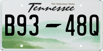TN license plate B9348Q