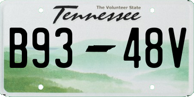 TN license plate B9348V