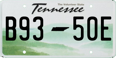 TN license plate B9350E