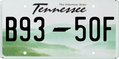 TN license plate B9350F