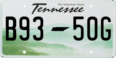 TN license plate B9350G