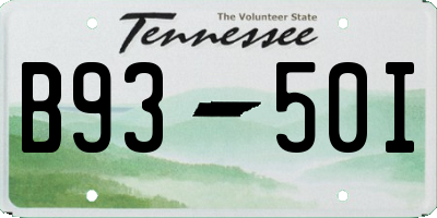 TN license plate B9350I