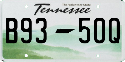TN license plate B9350Q