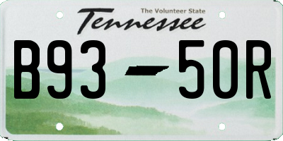 TN license plate B9350R