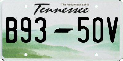 TN license plate B9350V