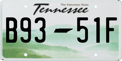 TN license plate B9351F